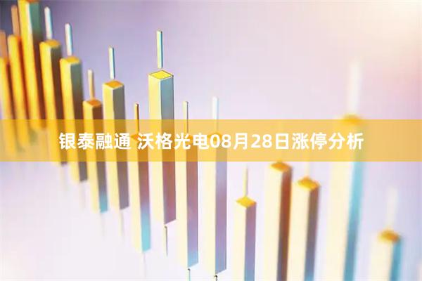 银泰融通 沃格光电08月28日涨停分析